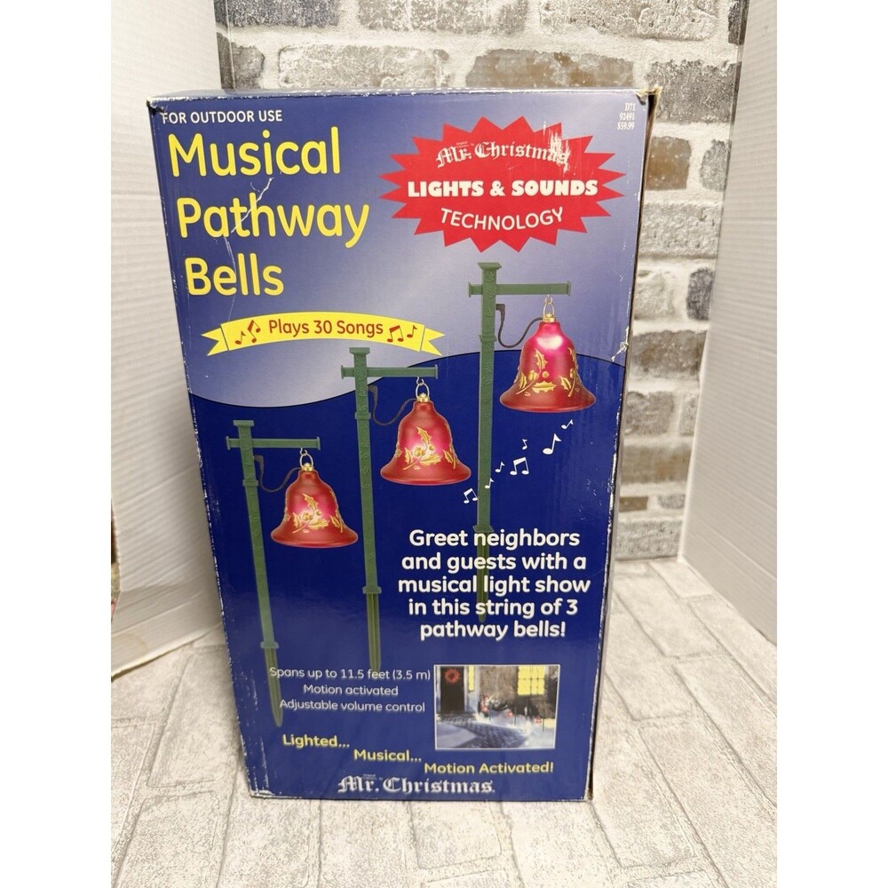 Mr. Christmas Musical Pathway cherry elegant red lighted bells motion activated